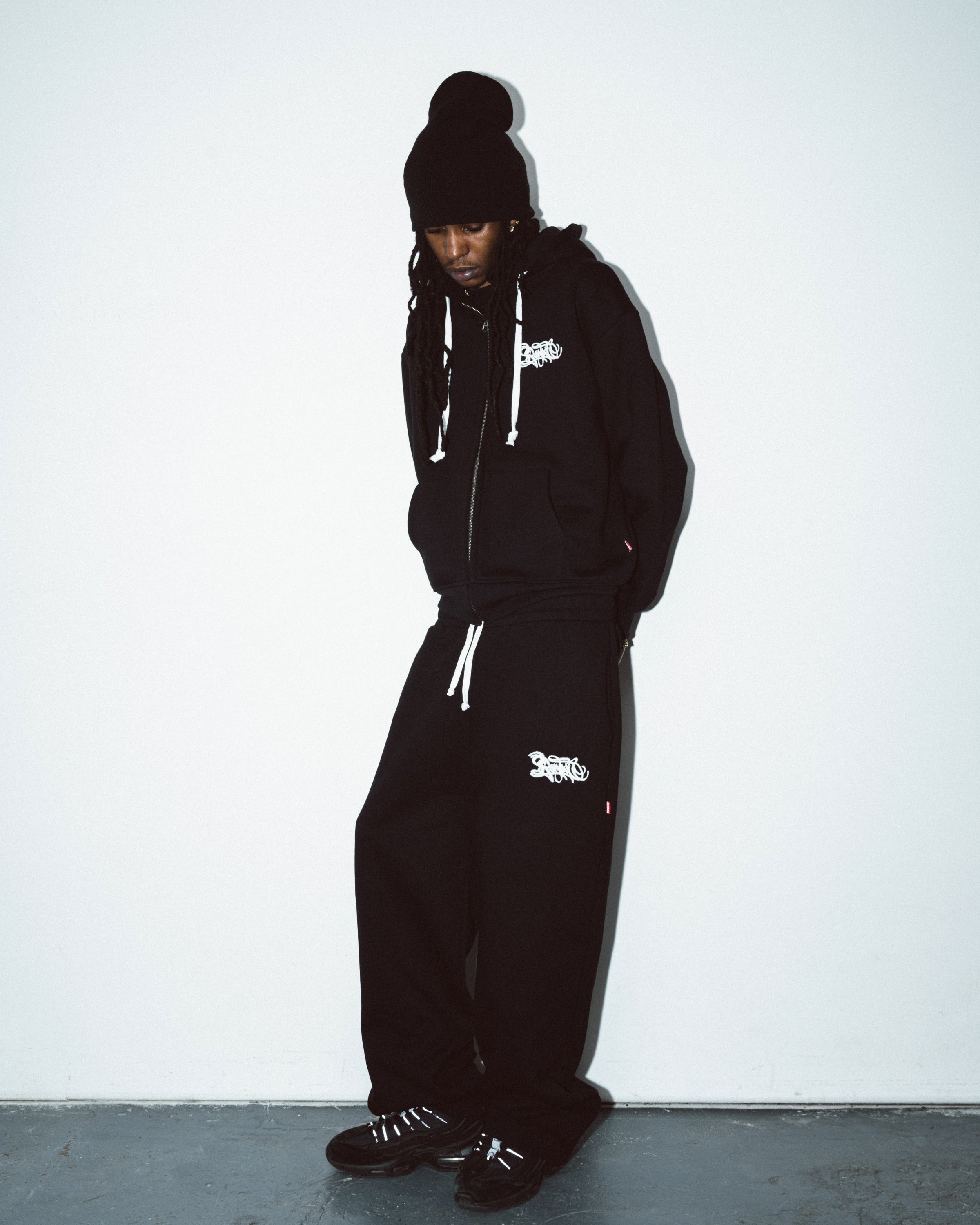 99BASED Logo Kodak Sweatpants Black