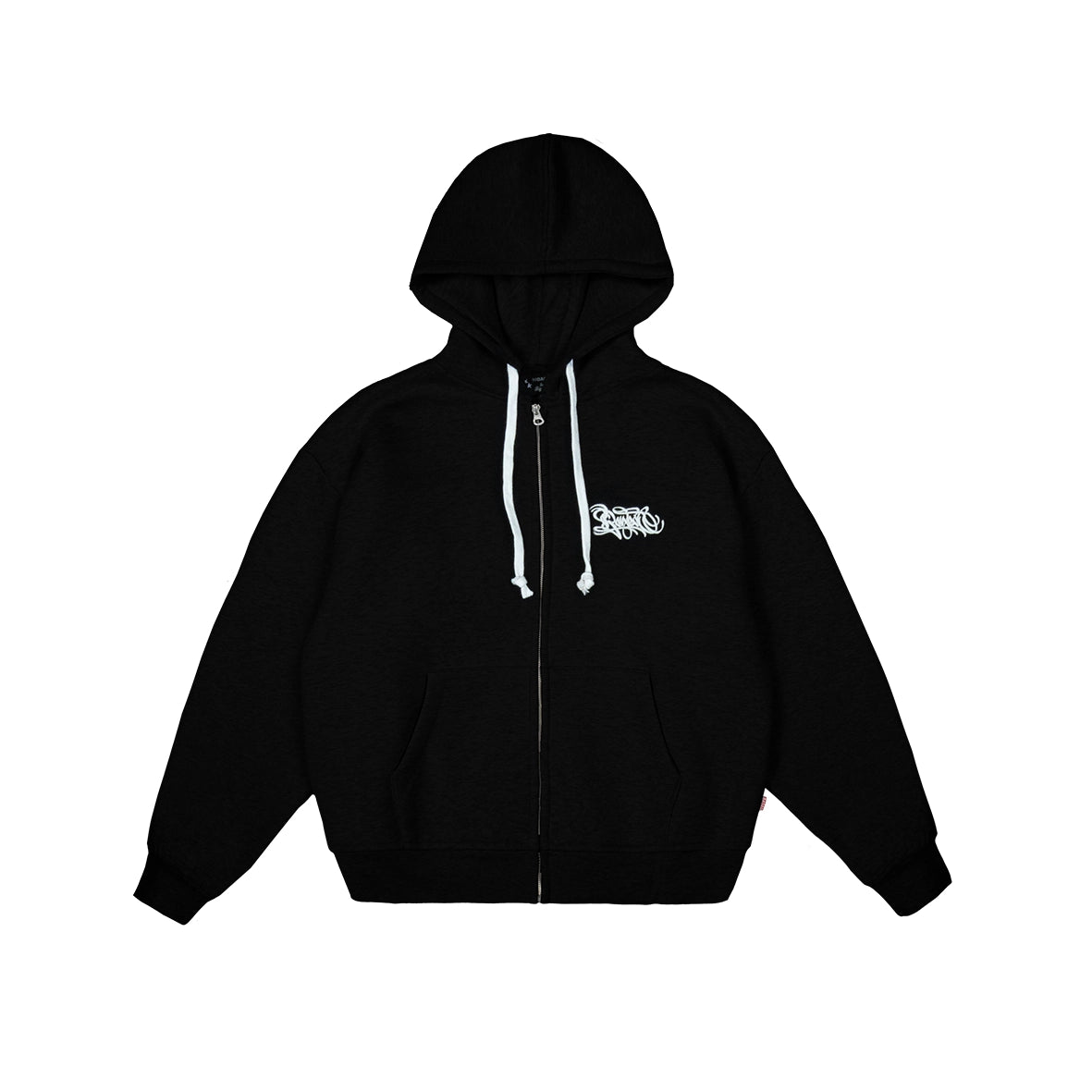 99BASED Logo Kodak Zip Hoodie Black