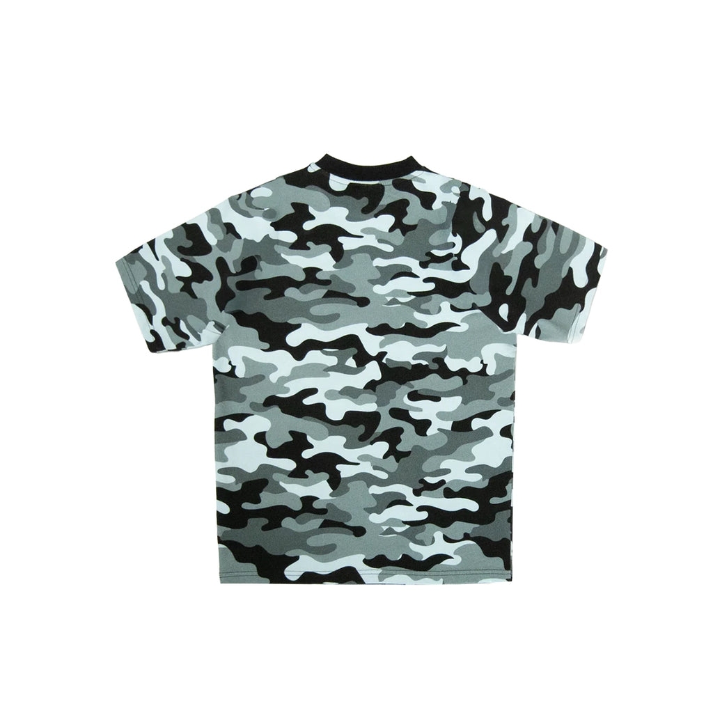 99BASED Logo Slim T-Shirt Blue Camo
