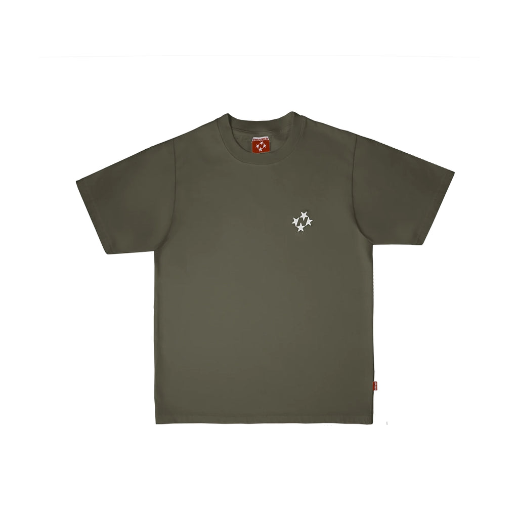 99BASED Logo Slim T-Shirt Olive