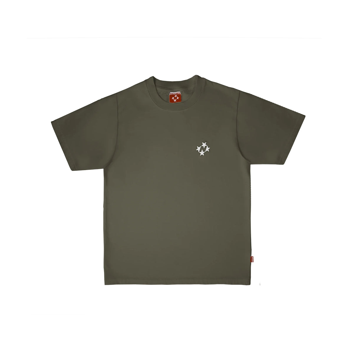 99BASED Logo Slim T-Shirt Olive