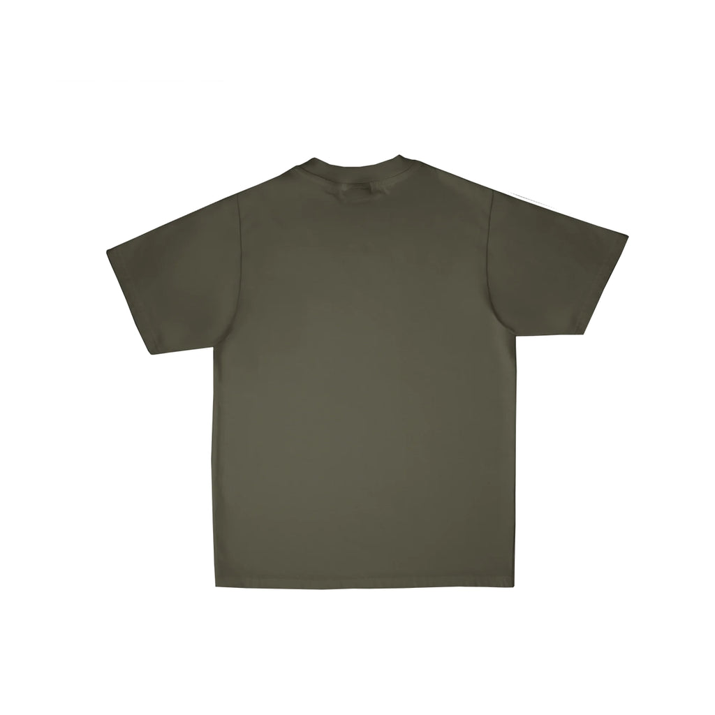99BASED Logo Slim T-Shirt Olive