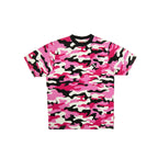 99BASED Logo Slim T-Shirt Pink Camo
