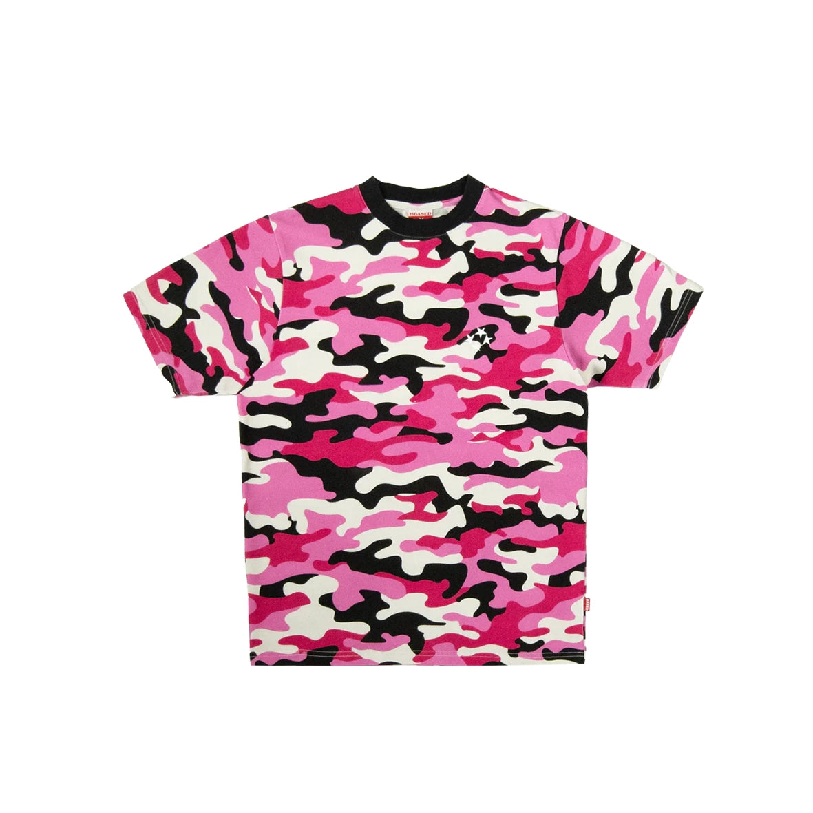 99BASED Logo Slim T-Shirt Pink Camo