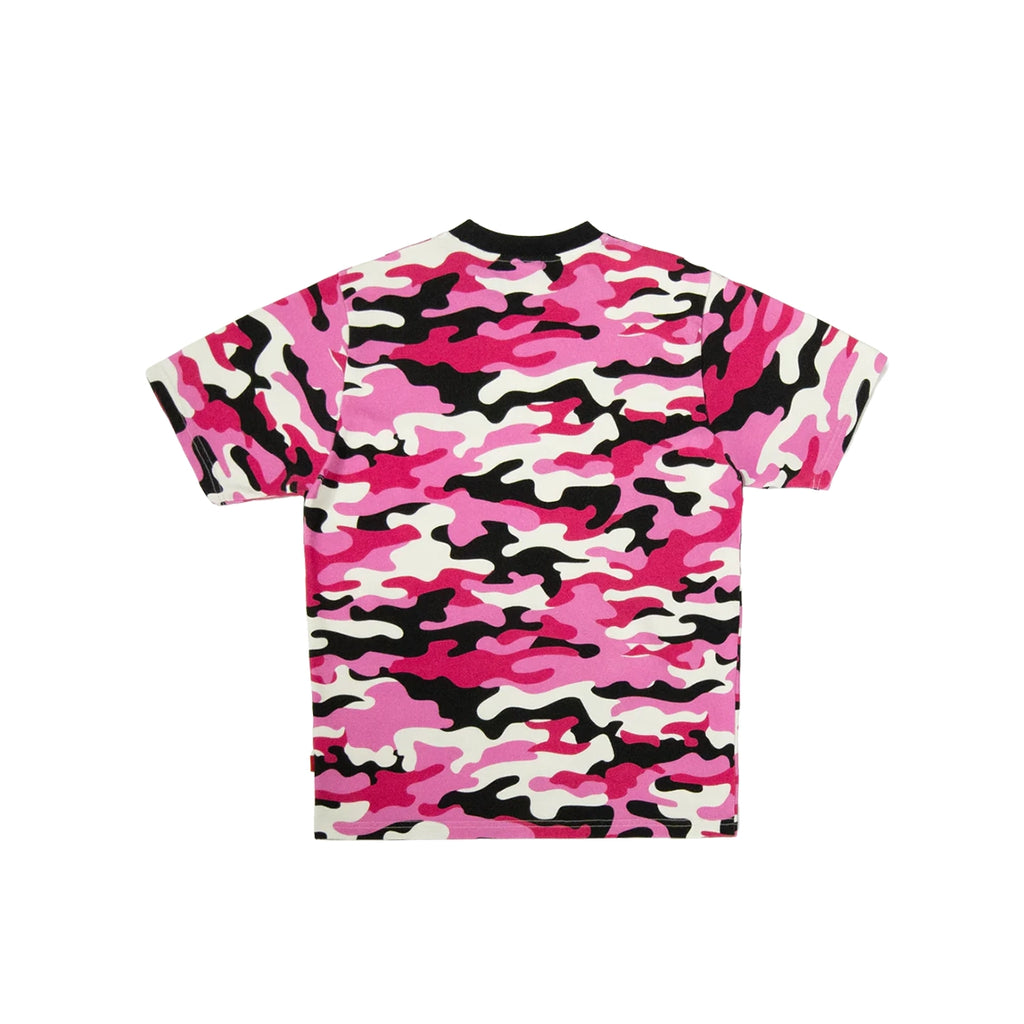 99BASED Logo Slim T-Shirt Pink Camo