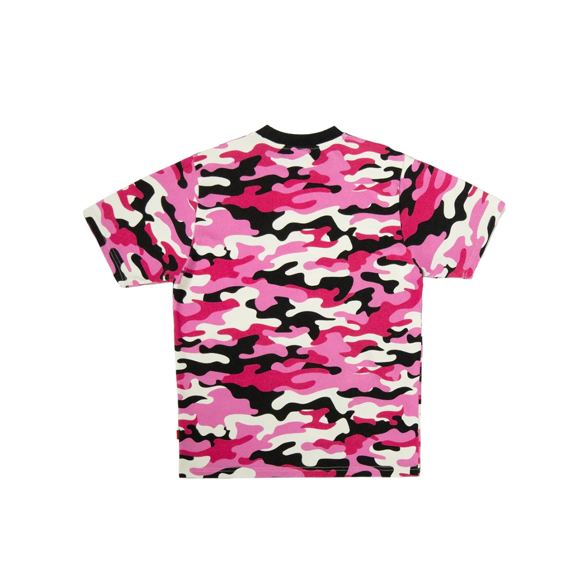 99BASED Logo Slim T-Shirt Pink Camo