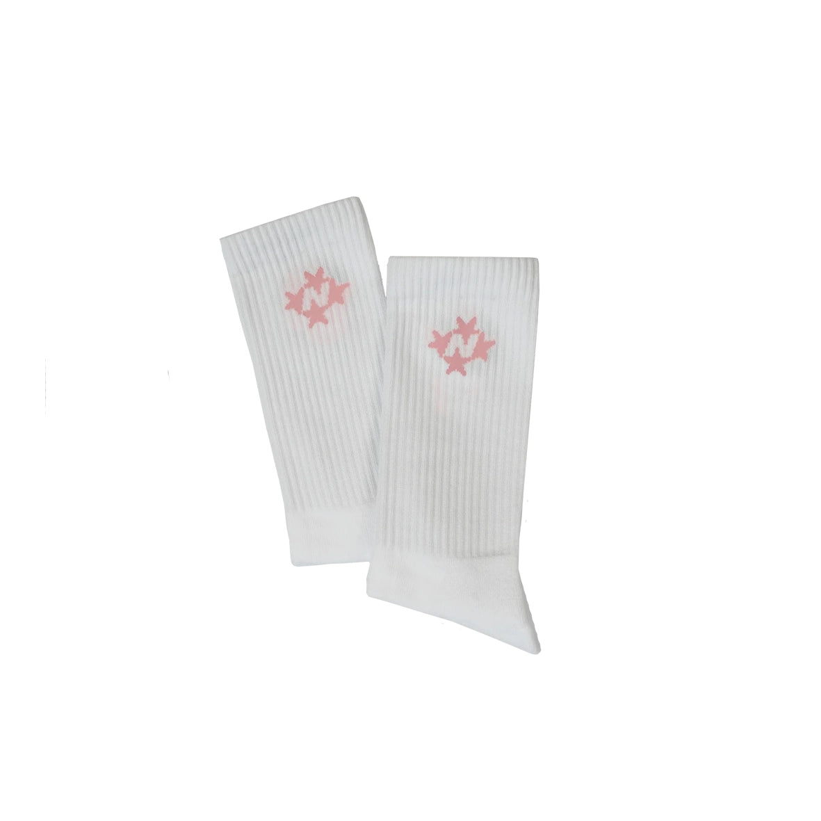99BASED Logo Socks White Pink