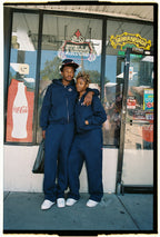 99BASED Logo Zip Hoodie Navy