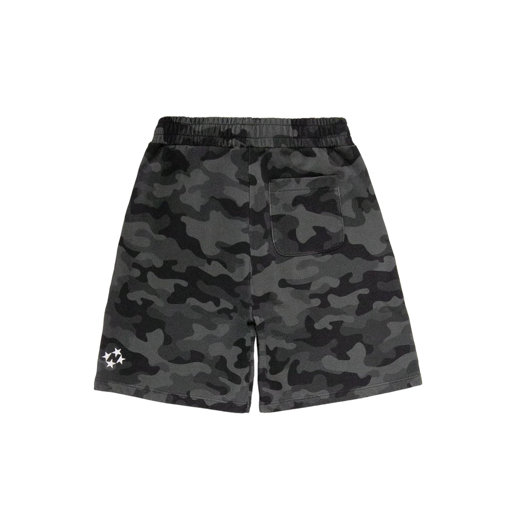 99BASED Logo Sweatshorts Black Camo