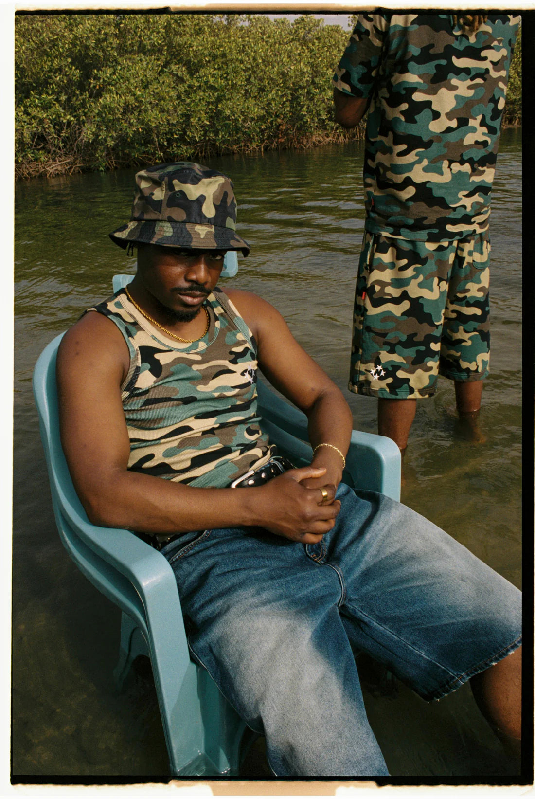99BASED Logo Tank Top Camo