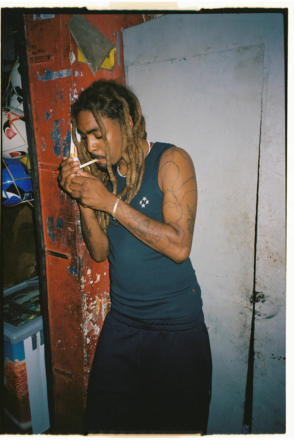 99BASED Logo Tank Top Navy