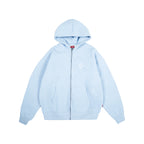 99BASED Logo Zip Hoodie Babyblue Melange