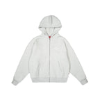 99BASED Logo Zip Hoodie Grey Melange