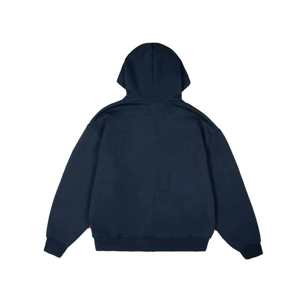 99BASED Logo Zip Hoodie Navy