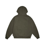 99BASED Logo Zip Hoodie Olive