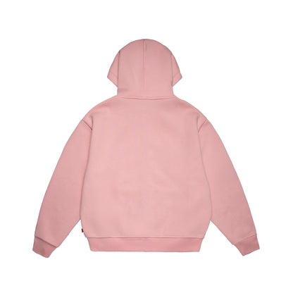 99BASED Logo Zip Hoodie Pink