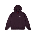 99BASED Logo Zip Hoodie Plum