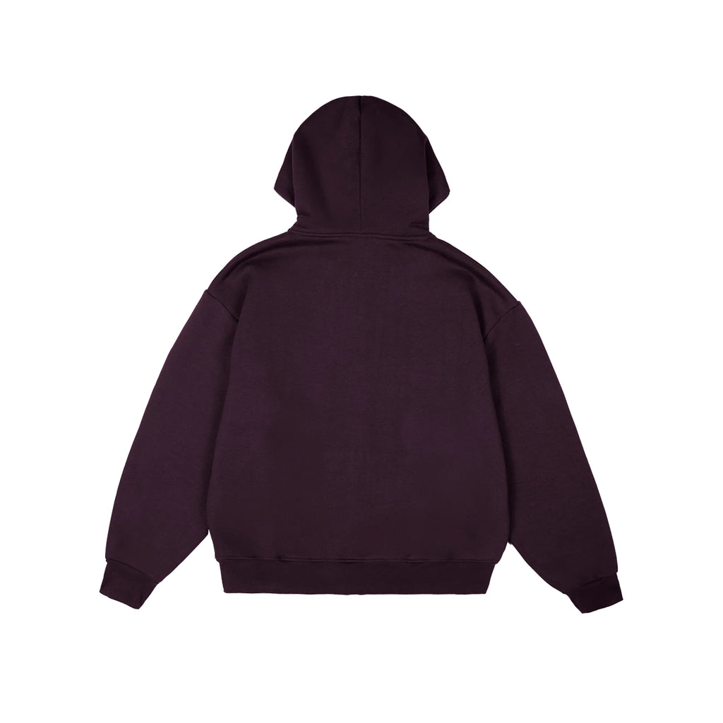 99BASED Logo Zip Hoodie Plum