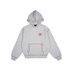 99BASED NB Logo Outlined Hoodie Grey Melange