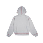 99BASED NB Logo Outlined Hoodie Grey Melange
