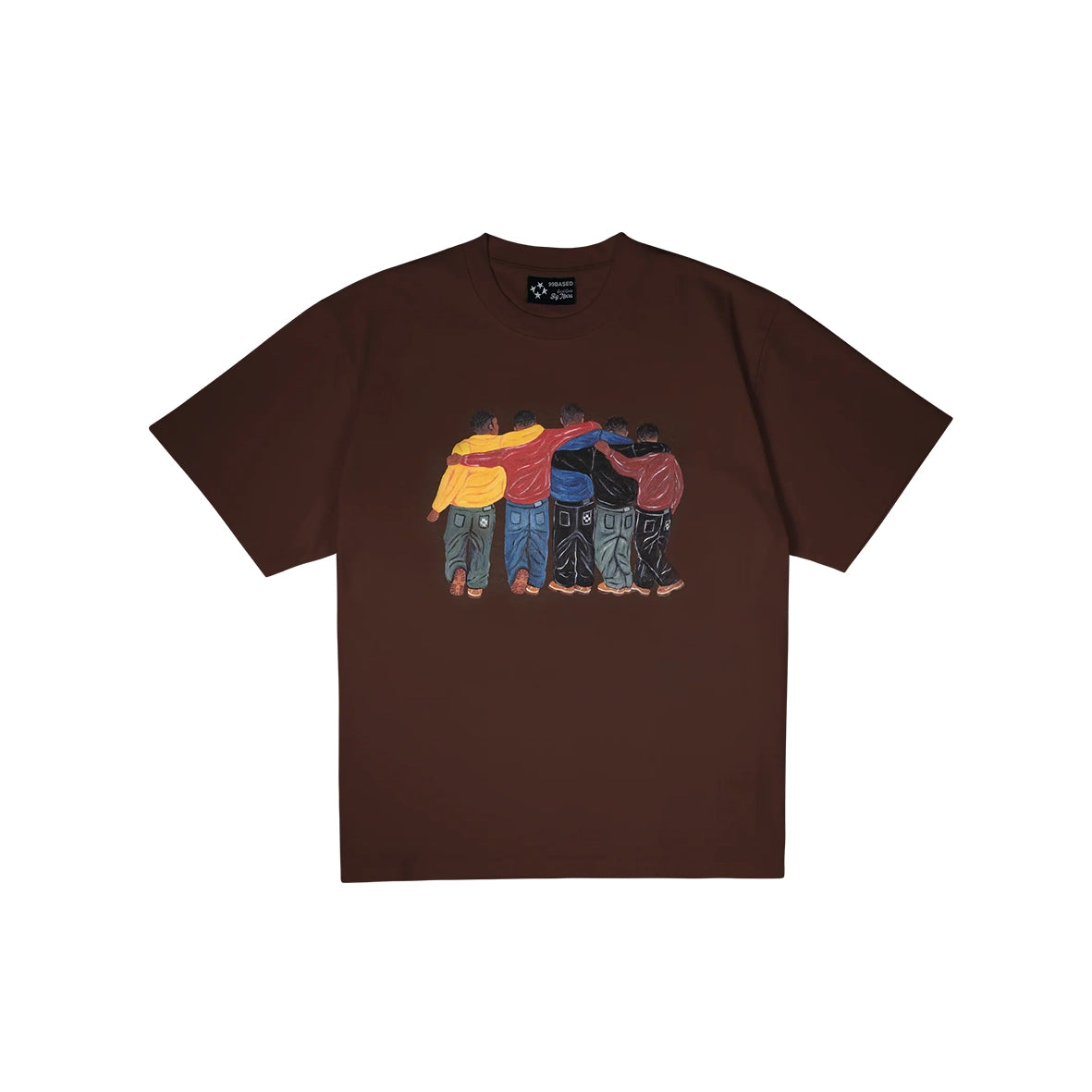 99BASED One Family T-Shirt Brown