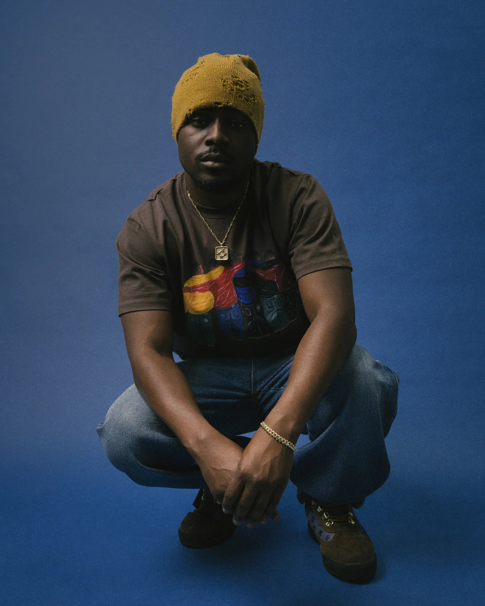 99BASED One Family T-Shirt Brown