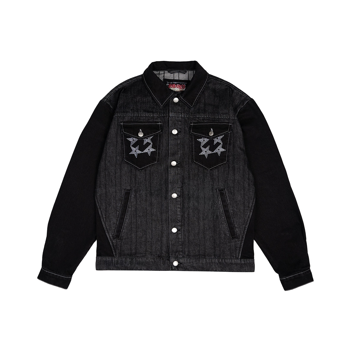 99BASED Outlined Denim Jacket Black