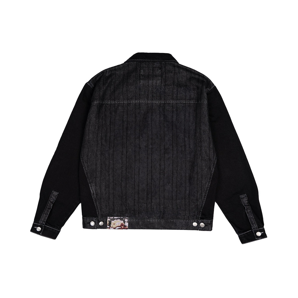 99BASED Outlined Denim Jacket Black