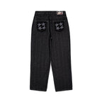 99BASED Outlined Denim Jeans Black