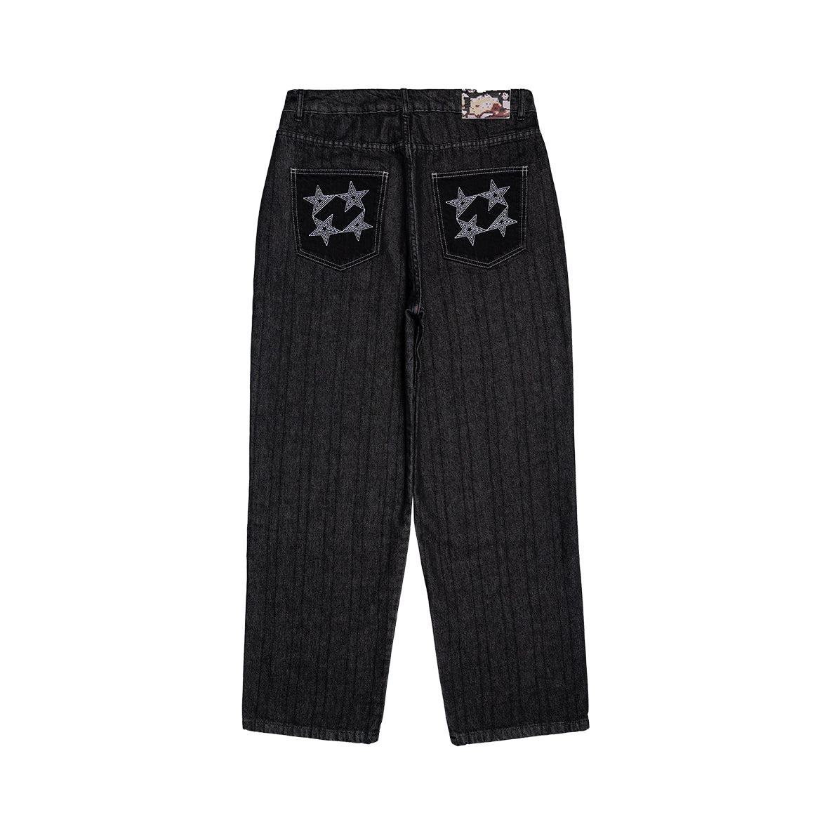 99BASED Outlined Denim Jeans Black