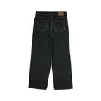 99BASED Outlined Diamond Jeans Washed Black