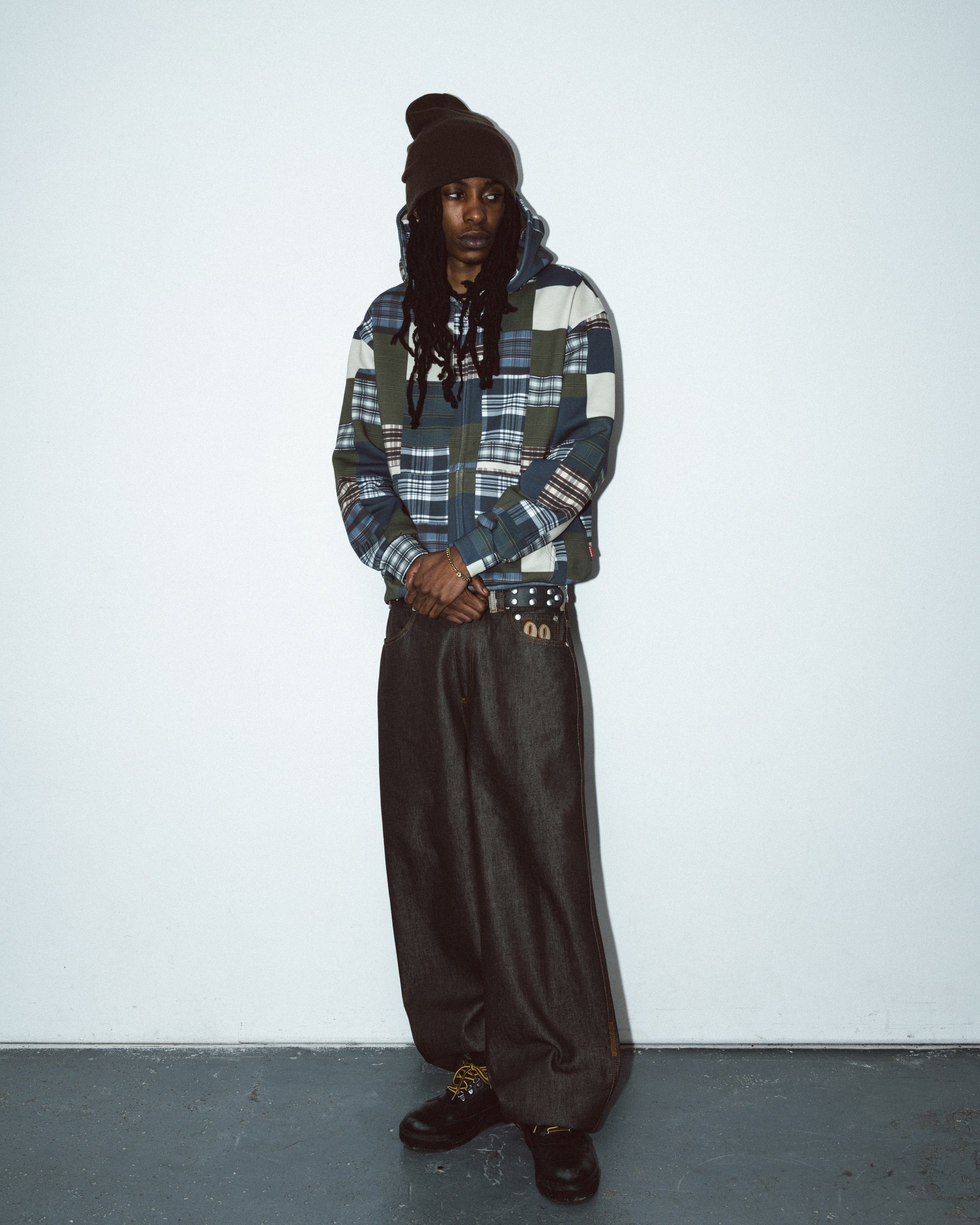 99BASED Patchwork Zip Hoodie