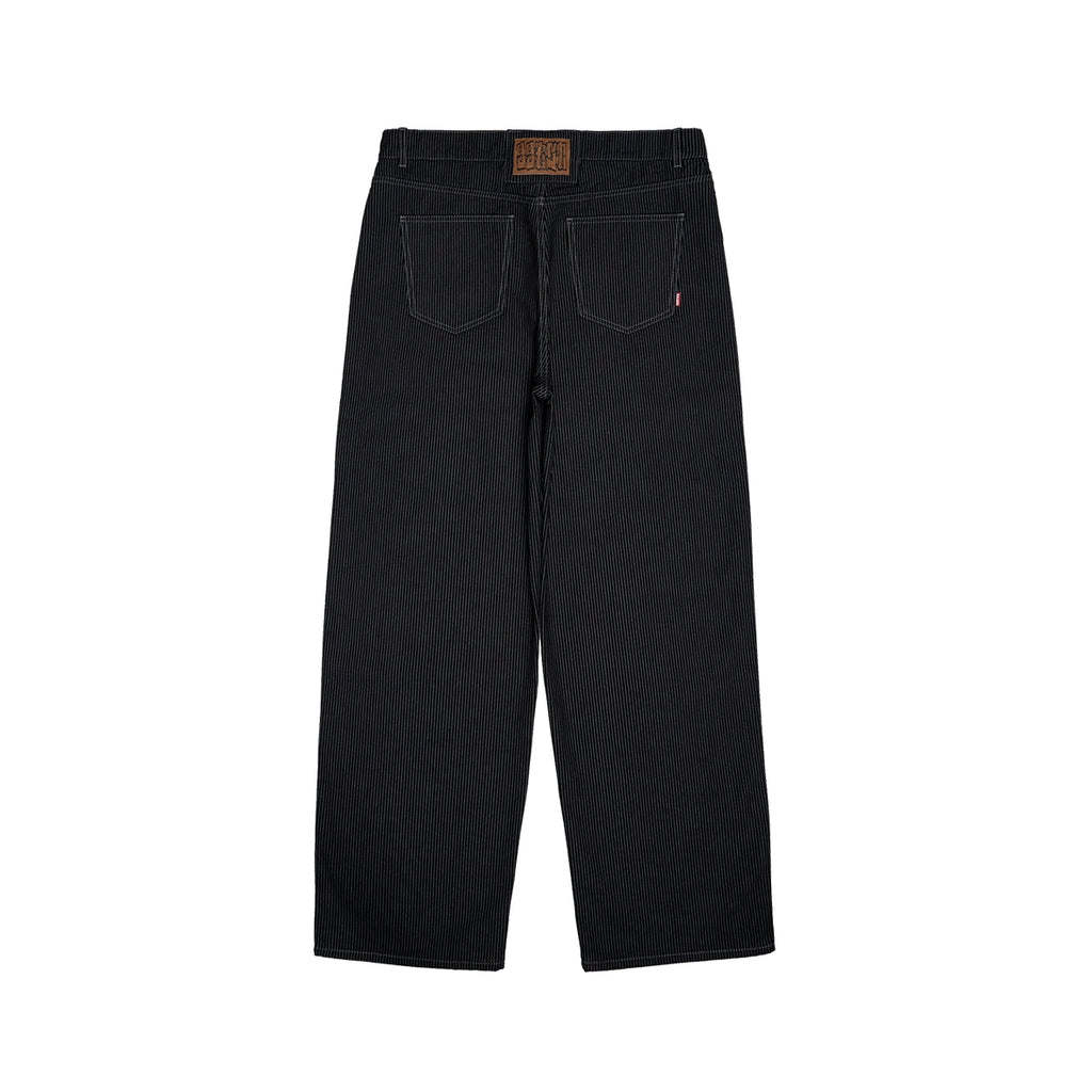 99BASED Pinstripe Jeans Black