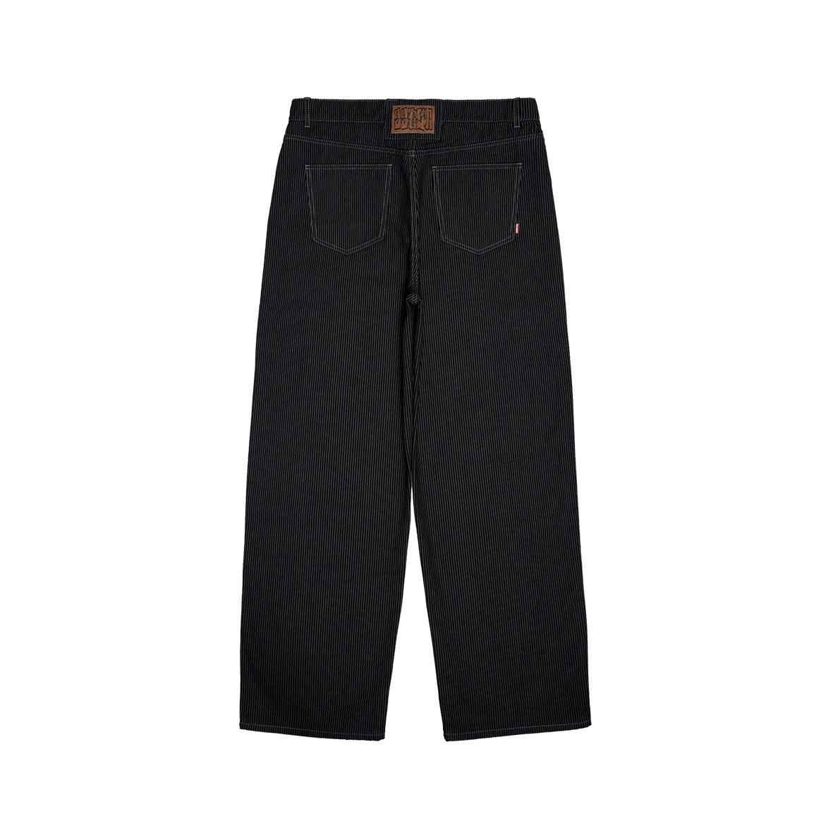 99BASED Pinstripe Jeans Black