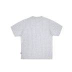 99BASED Pinstripe Slim T-Shirt Grey Melange
