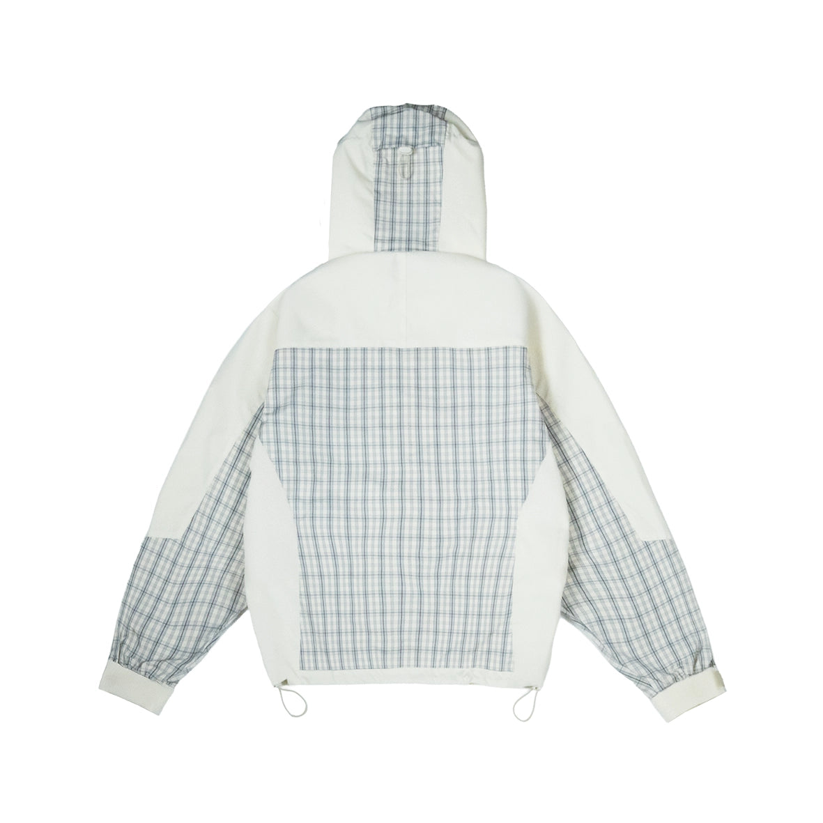 99BASED Plaid ColourBlock Shell Jacket Creme