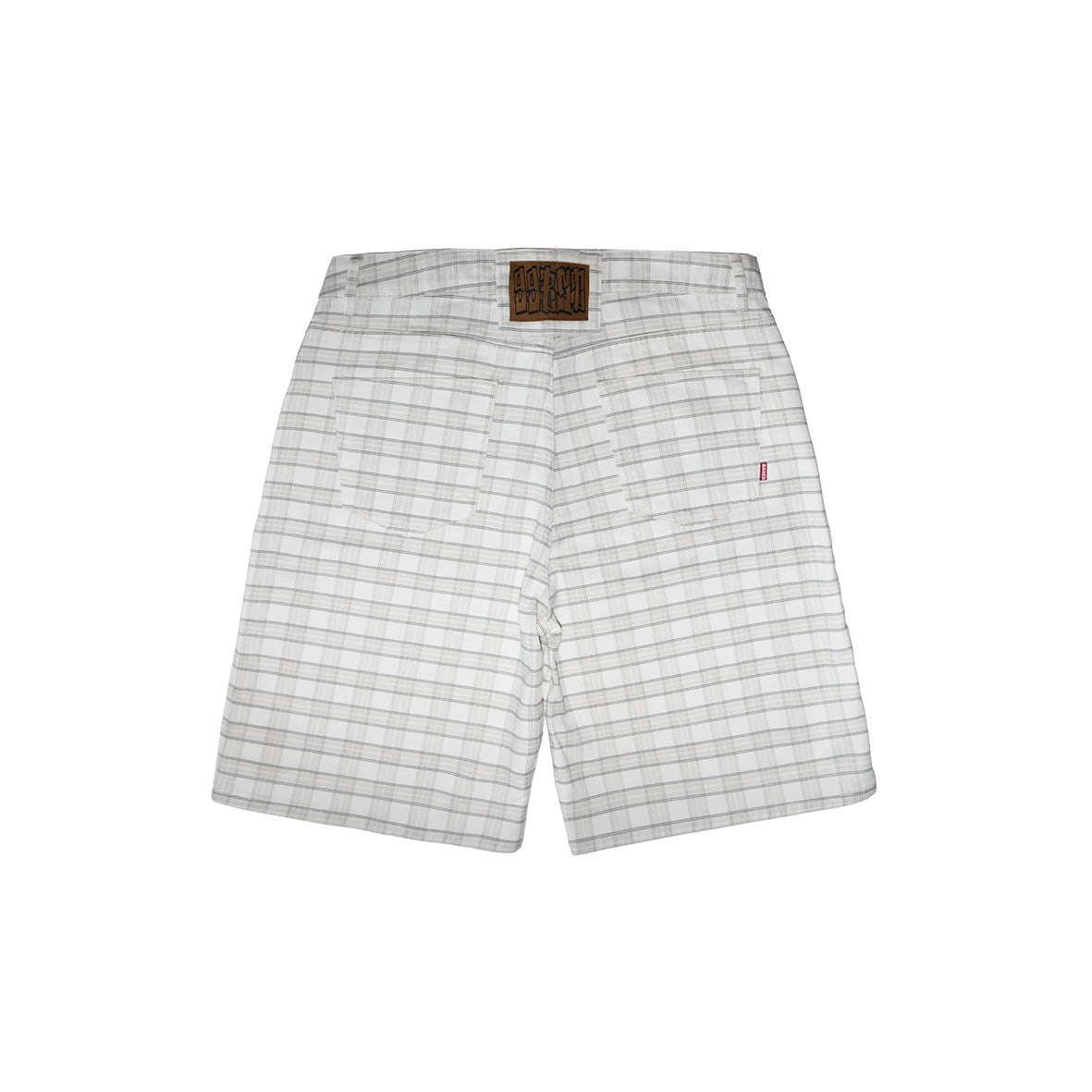 99BASED Plaid Denim Shorts Plaid White
