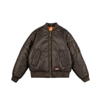 99BASED Reverse Bomber Jacket Brown Orange