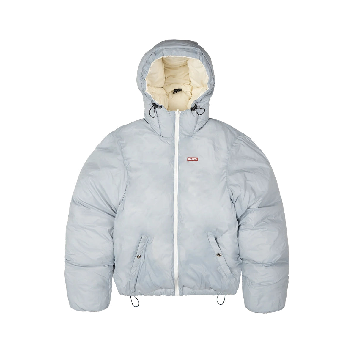 99BASED Reverse Puffer Jacket Creme Babyblue