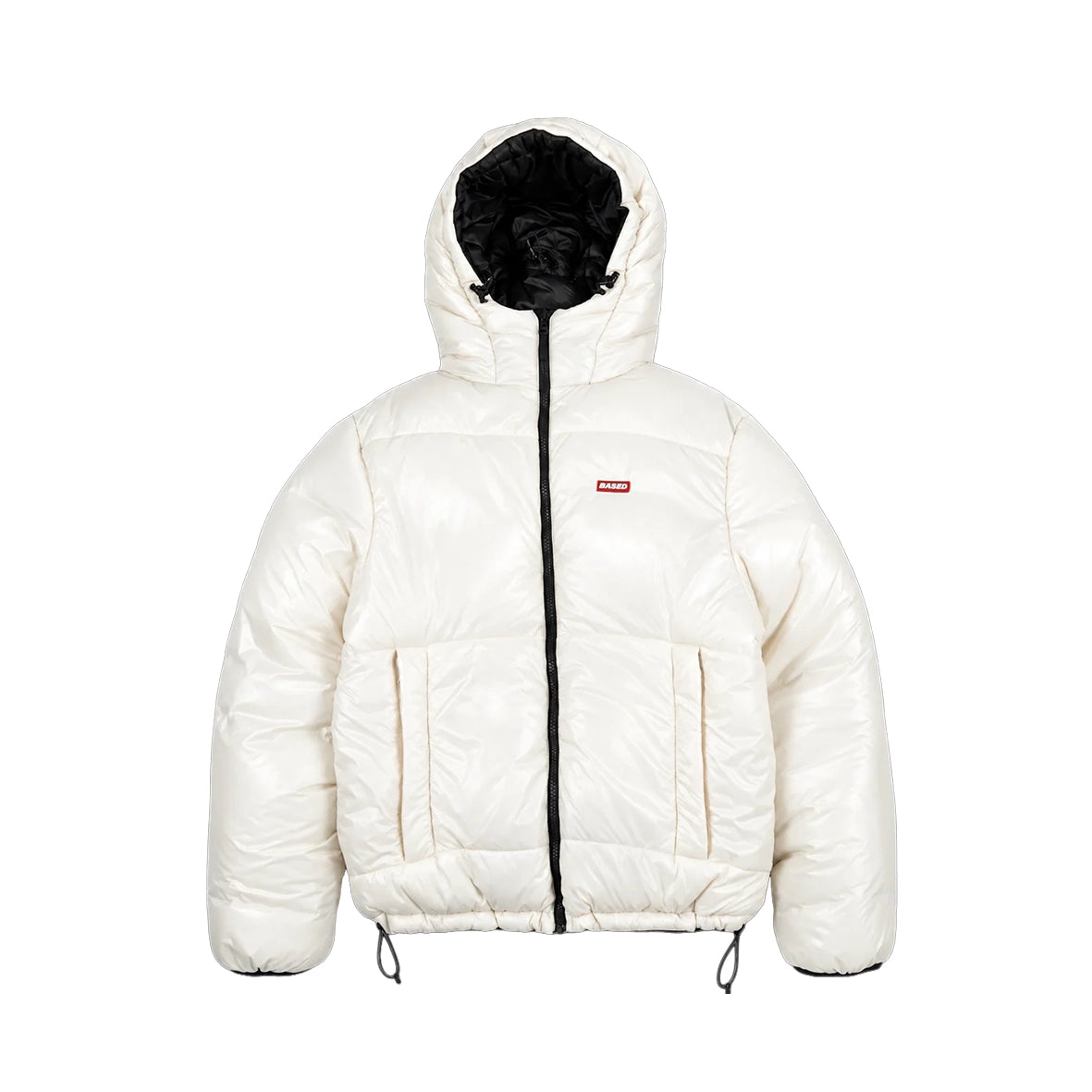 99BASED Reverse Puffer Jacket V2 Black Creme