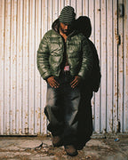 99BASED Reverse Puffer Jacket V2 Olive Brown