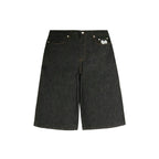 99BASED Shining Stars 3/4 Denim Shorts Raw Black