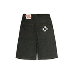99BASED Shining Stars 3/4 Denim Shorts Raw Black