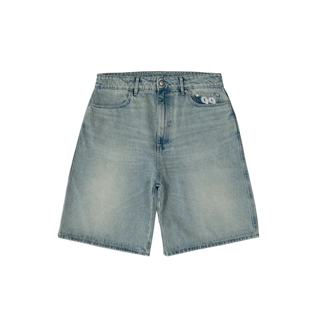 99BASED Shining Stars Denim Shorts Old Light Blue