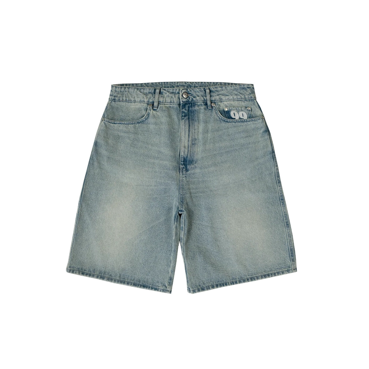 99BASED Shining Stars Denim Shorts Old Light Blue