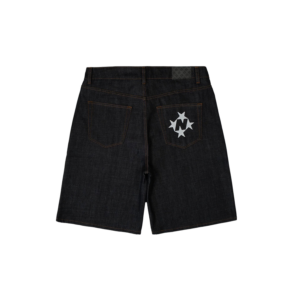 99BASED Shining Stars Denim Shorts Raw