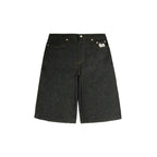 99BASED Shining Stars Denim Shorts Raw Black