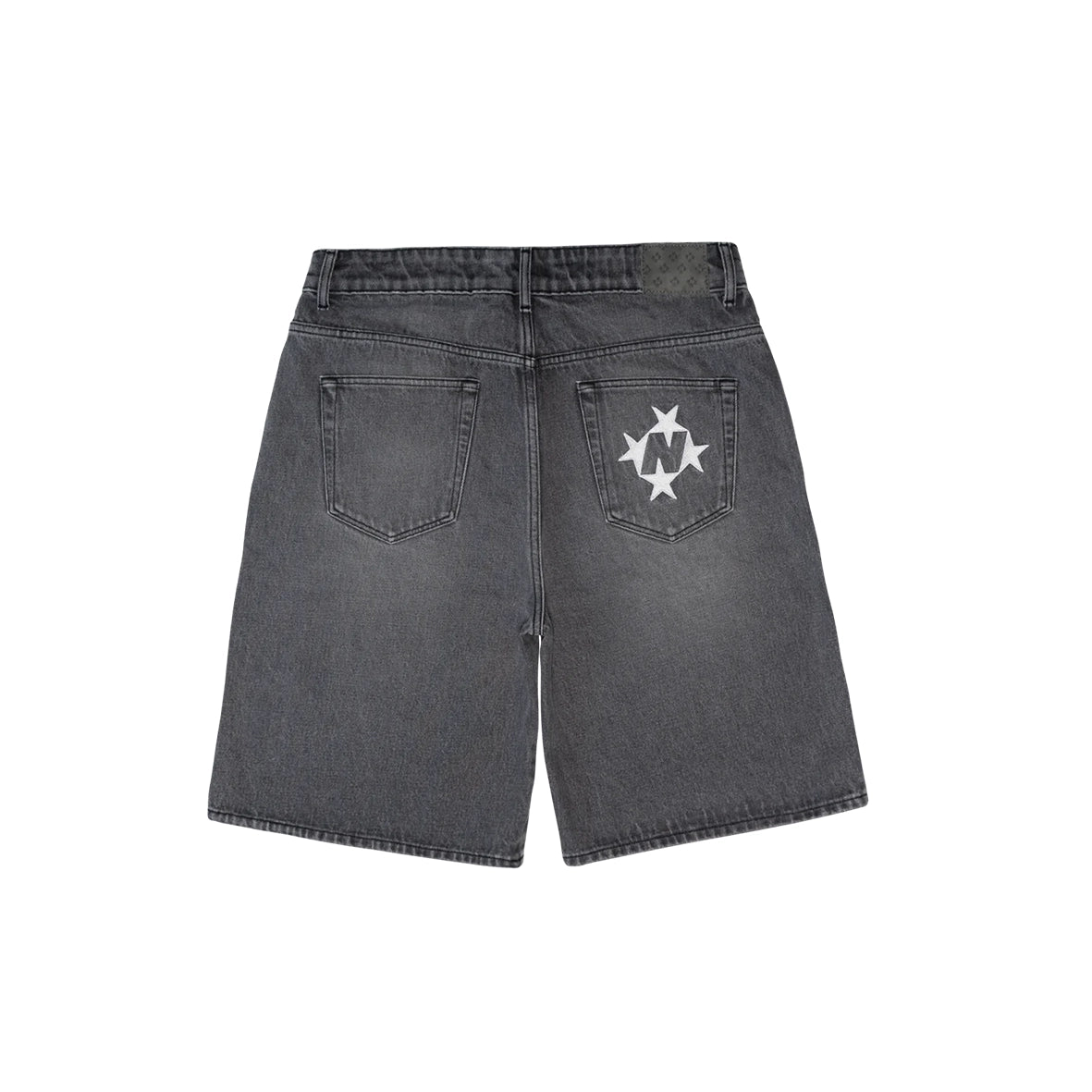 99BASED Shining Stars Denim Shorts Washed Grey