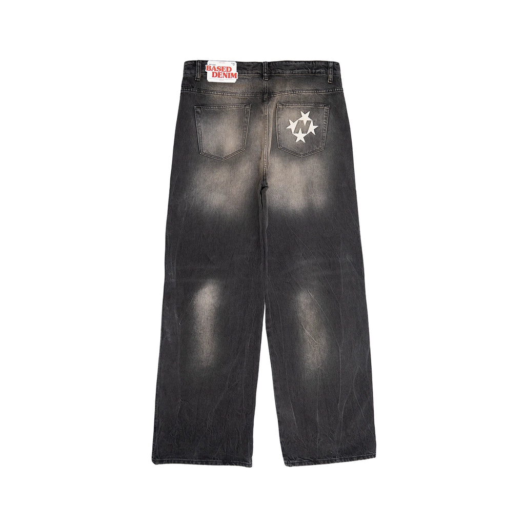 99BASED Shining Stars Jeans Black Lunar