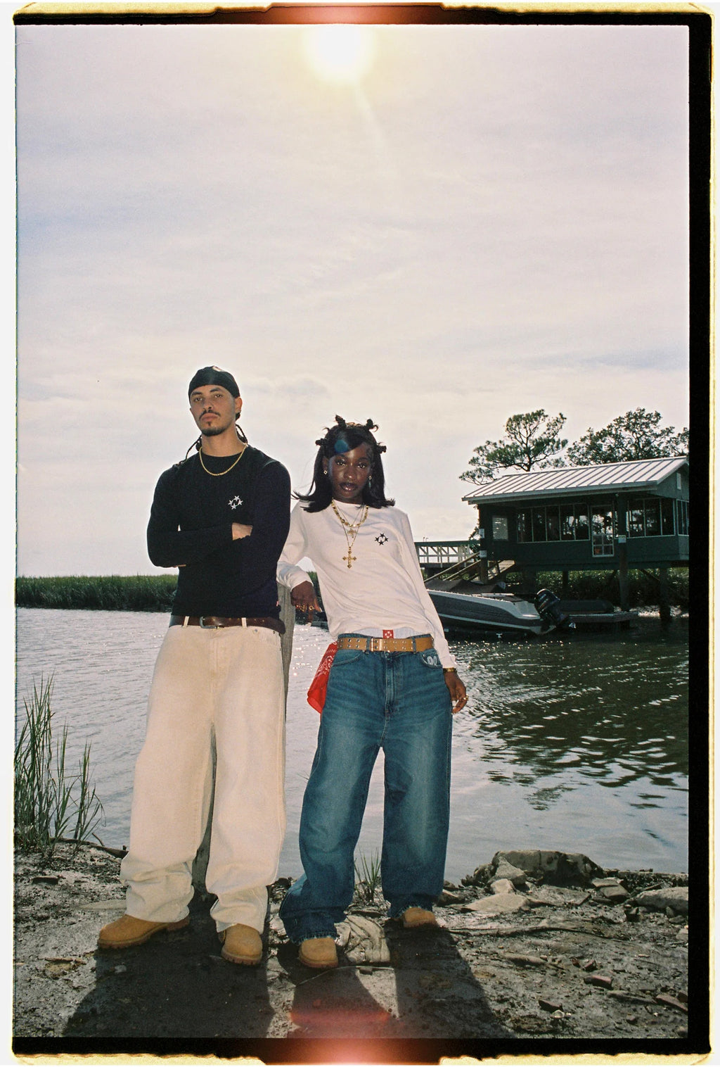 99BASED Shining Stars Jeans Washed Beige